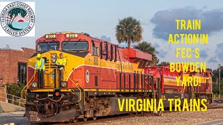 Virginia Trains - Train action in FEC’s Bowden Yard!