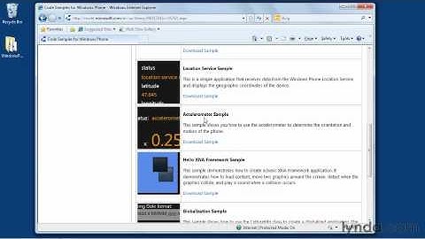 Windows Phone SDK - 4/16 Downloading the sample apps