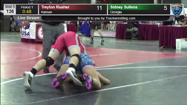 1141 Schoolboy 136 Treyton Rusher Kansas vs Sidney...