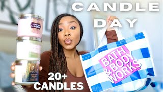 BATH \& BODY WORKS CANDLE DAY SHOP WITH ME VLOG + HUGE HAUL | BIGGEST CANDLE HAUL | Vlogmas #3