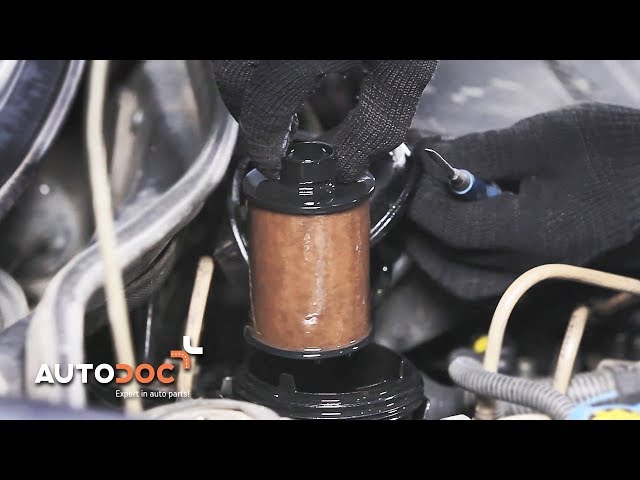 How to change fuel filter FIAT PUNTO TUTORIAL | AUTODOC - YouTube