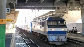 【東京メトロ18000系甲種輸送】EF210形340号機牽引東京メトロ18000系18112F安倍川駅通過