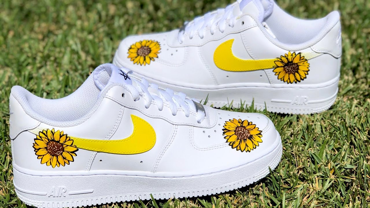 air force 1 with sunflowers