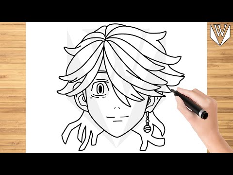 How to draw Kazutora Hanemiya Step by step Tutorial | Free Download Coloring Page