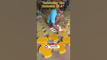 Concrete Interlocking Paver Block Factory Tour 🧱 | Satisfying Process #short #factoryprocess