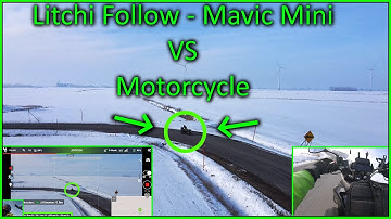Litchi Follow - Can the DJI Mavic Mini drone keep up with a motorcycle ?