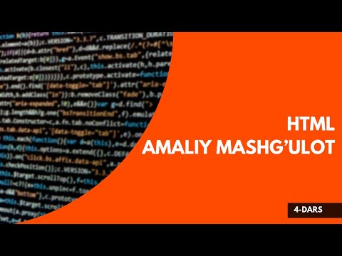 #4 Amaliy mashg'ulot | HTML | Frontend | Firstep