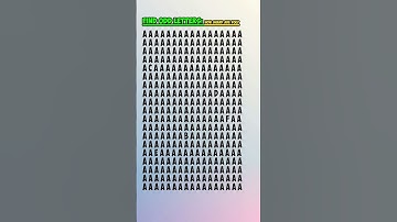 🧠 Find Odd letters l Watch it only if you are genius.  #quiz #viral