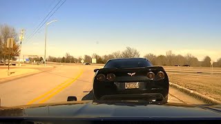 картинка: Самые безумные полицейские погони на Corvette — снято на видеорегистратор