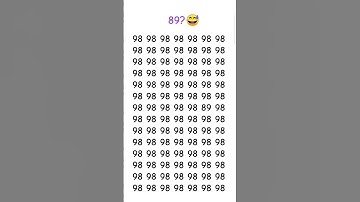 can you find a different number in 10 seconds #puzzle #facts #illusion #numberpuzzles #ytshorts #puz