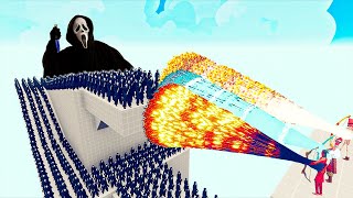 100x Ghostface + 2x GIANT vs 3x EVERY GODS - Totally Accurate Battle Simulator TABS