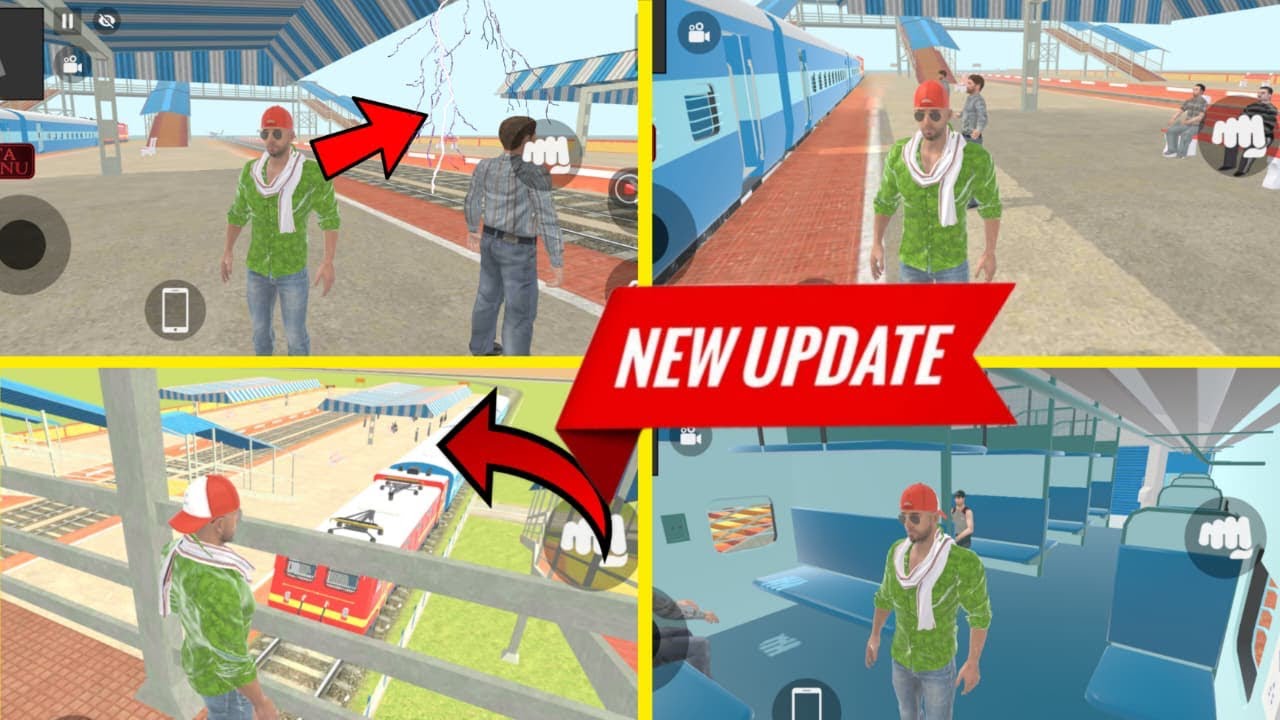 New update train 🚂 update and ☔️ rain 🌧️ Indian 🇮🇳 theft aura simulator 
