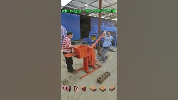 Clay manual interlock brick making machine  manual press clay brick machine #issbsbrick #claybricks