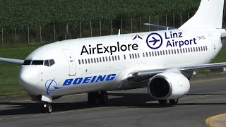 AirExplore Boeing 738 at Linz Airport OM-GEX LOWL LNZ