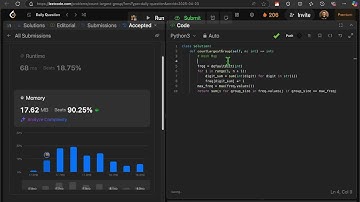 Easy. LeetCode 1399. Count Largest Group. Algorithm: Hash Map. Python3