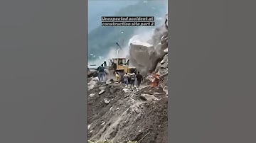 Unexpected accident at construction site part 2 #excavator #bigmachines