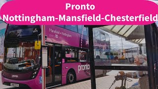 Pronto| Nottingham| Chesterfield| Nottingham to Chesterfield via Mansfield| UK| August 2023