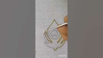 Aari Embroidery|Maggam work |Peacock Feather Simple #shorts Motif