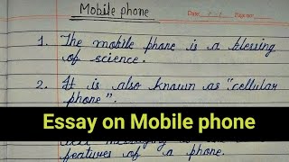 10 lines essay on the mobile phone || essay on the mobile phone ||