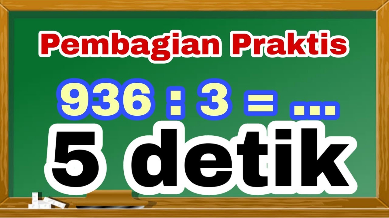 Cara Cepat Pembagian Praktis - YouTube