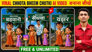How to Make Chhota Bheem + Chutki AI Viral Videos? 😍 FREE Full Tutorial Using Mobile screenshot 1