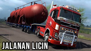 Pake Truk Volvo Jalanan Licin - Euro Truck Simulator 2 Indonesia