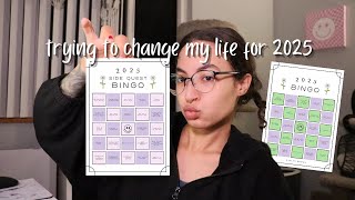 new year reset as a procrastinator | bingo cards, self growth & side quests