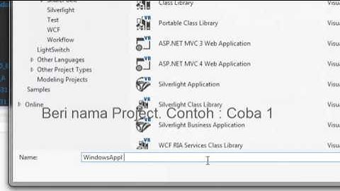 Cara membuat project baru di Visual Studio 2012