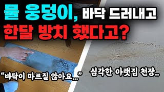 집에 가득한 물 웅덩이를 한달 동안 방치했다고｜ ?하수구뚫기, 하수구막힘, 누수탐지 ? 하수구가이드