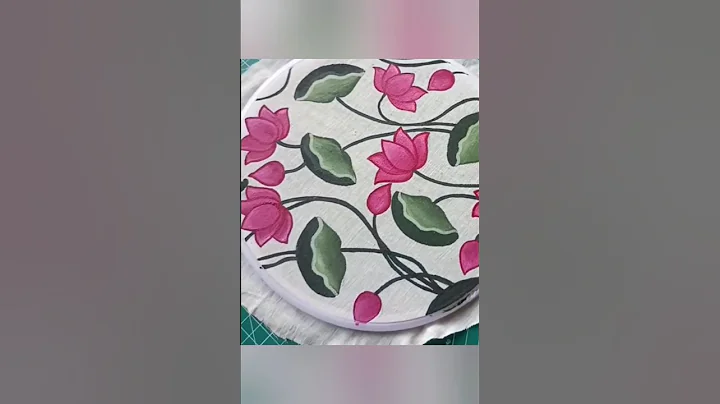 lotus fabric painting on clothes. #lotus #fabricpainting #art #easy #tutorial