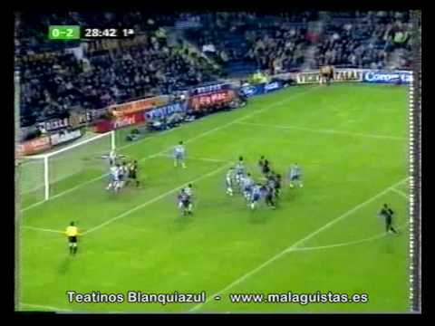 Resumen del partido entre el FC Barcelona y el MÃ¡laga CF de la temporada 1999-2000 en el que el cuadro malacitano acabÃ³ imponiÃ©ndose 1-2 al BarÃ§a en el Camp Nou. En este resumen se podrÃ¡n ver los goles de ambos equipos y solo las ocasiones mÃ¡s claras por parte del MÃ¡laga CF