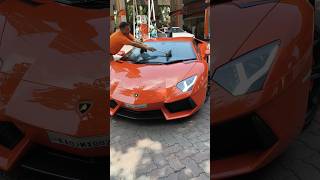 💎 Two Italian Legends: Ferrari & Lamborghini Aventador ❤️🧡 #shorts