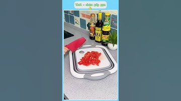 🧼 Thớt kiêm chậu gập gọn – Thành phố dùng hết rồi, bạn đã có chưa? #giadungtienich #xuhuong