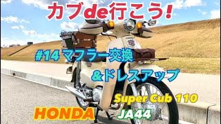 【モトブログ】Super Cub 110 (JA44)「カブde行こう！」#14 マフラー交換&ドレスアップ