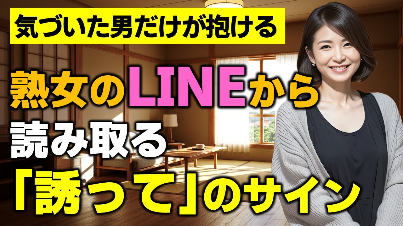 「ねぇ、誘って…」熟女が欲しがってるLINEの裏メッセージ【恋愛心理学／ブラック心理学】