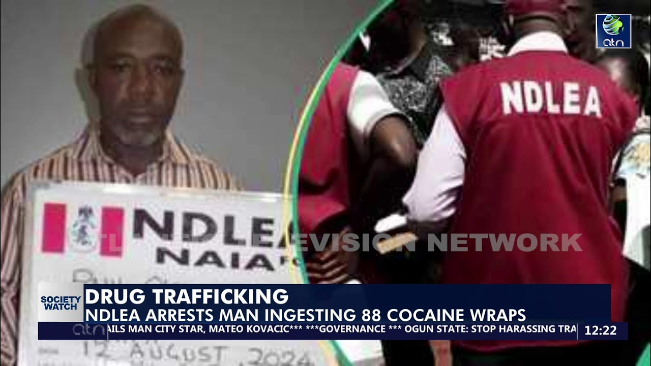 DRUG TRAFFICKING NDLEA arrests man ingesting 88 cocaine wraps - YouTube