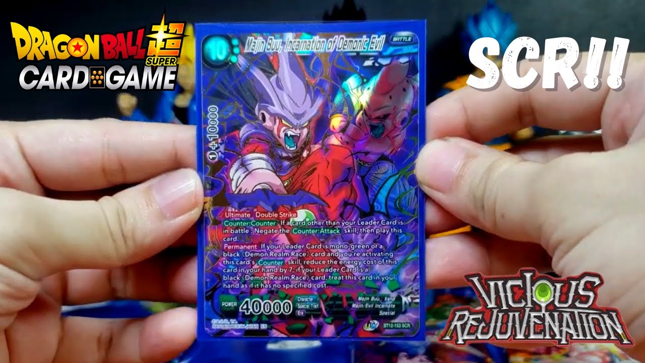Vicious Rejuvenation Premium Pack Opening Got My First Scr Dragon Ball Trading Card Game Youtube