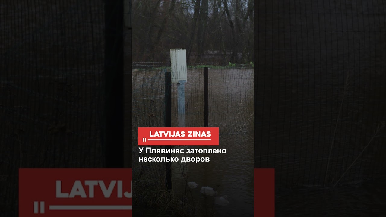 У Плявиняс затоплено несколько дворов 