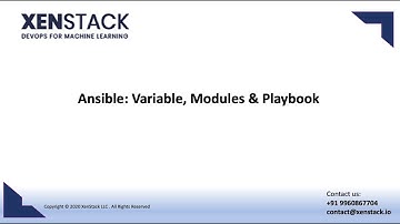 DevOps Tool | Ansible | Variable, Modules & Playbook | Xenstack Solutions India | +91 9960867704