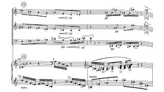 Elliott Carter - Sonata for flute, oboe, cello and harpsichord (1952) [Score Video]