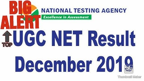 NTA UGC NET DECEMBER 2019 RESULT OUT?
