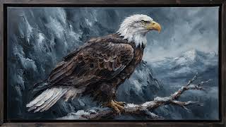 Majestic Eagle Oil Painting in 4K  | 2 Hours of Wildlife Art TV Wallpaper & Nature Ambience screenshot 5