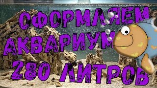 Оформление Аквариума 280 Литров В Новой Стойке.