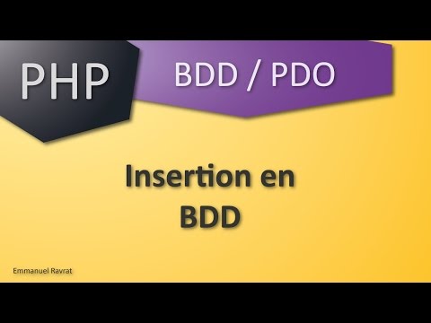 004 - PDO - insérer les données dans une base mysql mariadb