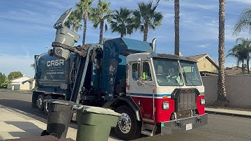 CR&R Peterbilt 520 Elliptical Amrep doing late Recycle