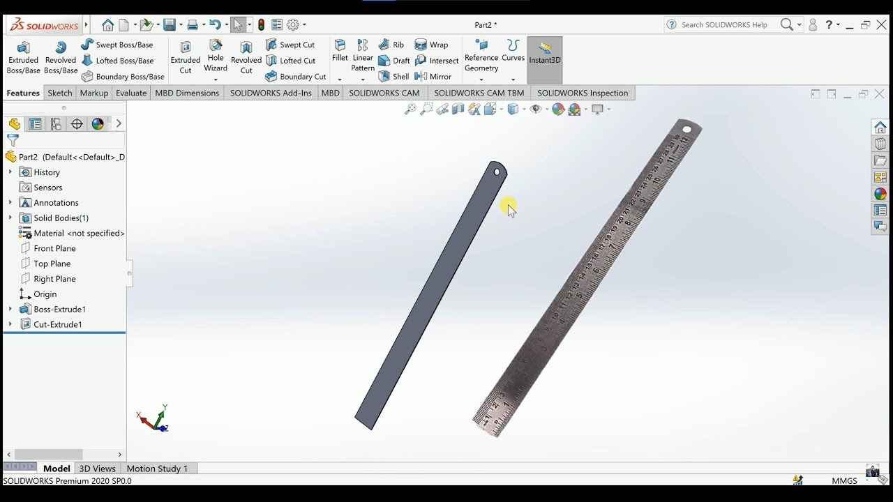Steel Ruler Dsigned In Solidworks Part1 YouTube
