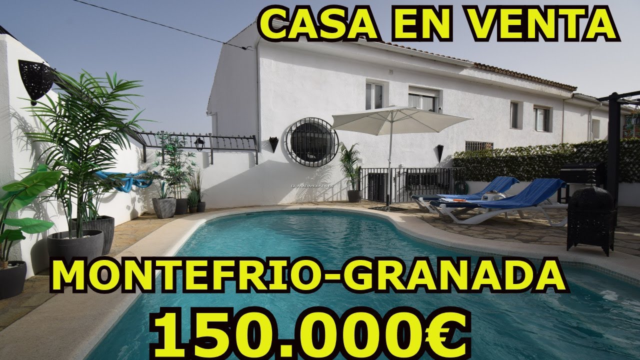 150.000€*CASA CON PATIO, COCHERA, PISCINA Y ESTUPENDAS VISTAS, EN VENTA EN MONTEFRIO,  ANDALUCIA