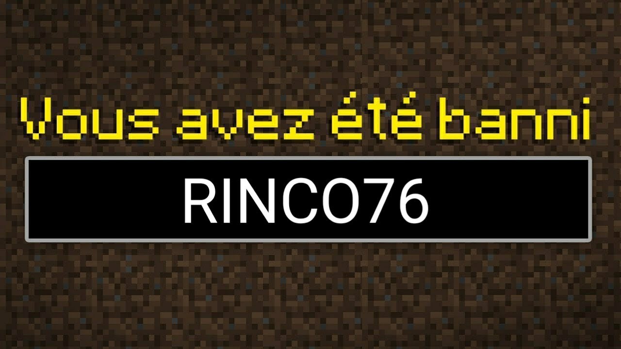 Comment se faire bannir d'un serveur minecraft... - YouTube