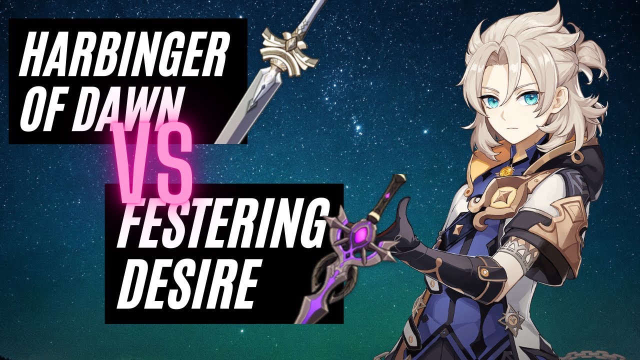 Albedo damage comparison R5 Lvl 90 Festering Desire vs Harbinger of Dawn
