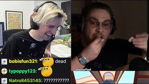 xQc Dies Laughing at Ohnepixel Eating Plastic